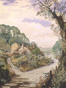 Letní poledne, stará farma, Wharfedale od John Atkinson Grimshaw