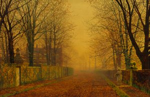 Večerní záře od John Atkinson Grimshaw