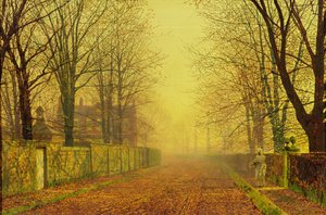Večerní záře, kolem roku 1884 (olej na plátně) od John Atkinson Grimshaw