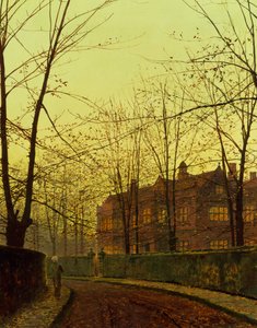 Zlatý podzim (olej na plátně) od John Atkinson Grimshaw