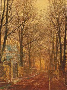 Ve zlatém starém čase od John Atkinson Grimshaw