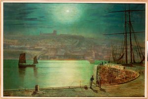 Whitby Harbour by Moonlight, 1870 od John Atkinson Grimshaw