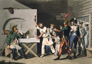 Ruská loajalita a hrdinství: rolník ze Smolenska, vyrytý Johnem Heaviside Clarkem (c.1771-1863) a Matthewem Dubourgem (fl.1813-20) z 