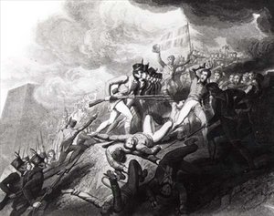 The Storming of San Sebastian, 31. srpna 1813 (viz 126363) od John Augustus after Atkinson