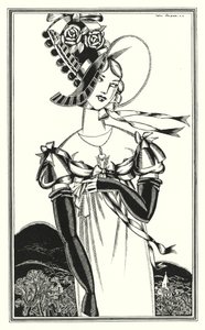 Ilustrace pro Dona Juana od Lorda Byrona: Bonnet, který nosí něžné pohlaví (litho)