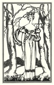 Ilustrace pro Dona Juana od Lorda Byrona: Lady Adeline, můj Dian Efezských (litho) od John Austen