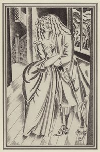 Ilustrace pro Moll Flanders od Daniela Defoe (litho)