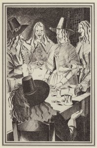 Ilustrace pro Moll Flanders od Daniela Defoe (litho) od John Austen