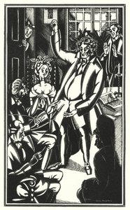 Ilustrace pro Tristram Shandy od Laurence Sterne (litho)
