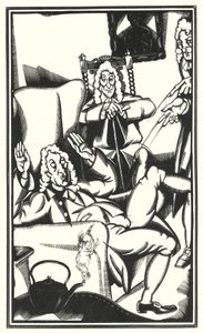 Ilustrace pro Tristram Shandy od Laurence Sterne (litho) od John Austen