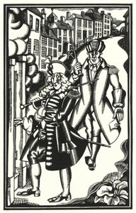 Ilustrace pro Tristram Shandy od Laurence Sterne (litho)
