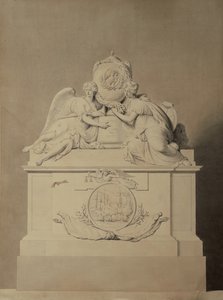 Návrh pomníku kapitánů Harveye a Hutta ve Westminsterském opatství, asi 1804