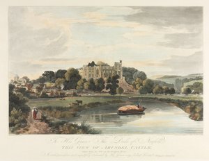 Tento pohled na hrad Arundel od John Baily