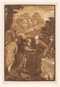Abraham a Melchisedech Umělecká díla benátských mistrů (název série) Opera selectora (název série) od John Baptist Jackson
