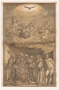 Marie v oblacích a šest svatých Umělecká díla benátských mistrů (název série) Opera selectiora (název série) od John Baptist Jackson