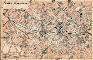 Centrální Birmingham, 20. století od John Bartholomew