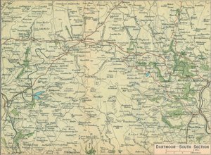 Dartmoor – jižní část, c20. století od John Bartholomew