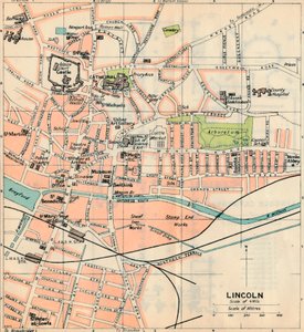 Lincoln, c20. století od John Bartholomew