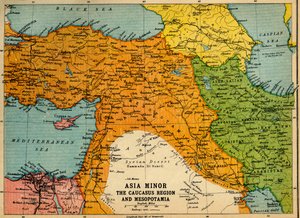 Malá Asie, oblast Kavkazu a Mezopotámie, první světová válka, c1915, c1920.