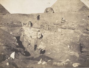 Vykopávky poblíž Sfingy, 1853.