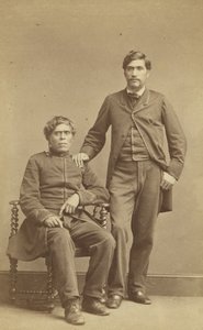 Wharepapa a Horomona Te Atua (Solomon the God) kolem roku 1863 (tisk alba) od John Beattie