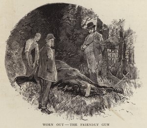 Konec života starého dostihového koně (litho) od John Beer