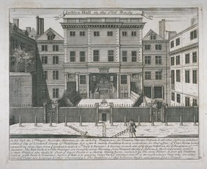 Pohled na soudní síň, Old Bailey, c.1740