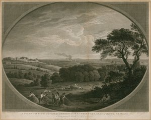 Severní pohled na města Londýn a Westminster s částí Highgate od John Boydell
