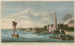 Pohled na Londýn z Temže poblíž York Buildings od John Boydell