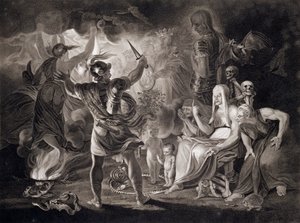 Macbeth, tři čarodějnice a Hecate, 1805