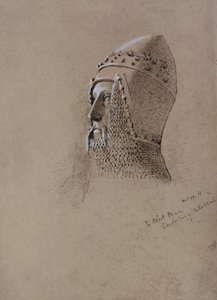 Černý princ (1330-76), 13. prosince 1859 (pero a inkoust na papíře) od John Brett