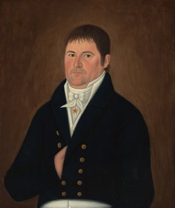 Kapitán James Perkins, Jr., asi 1800-09 (olej na plátně) od John Brewster