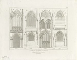 Interiér katedrály Lichfield - Nave and Choir: rytina, nd [c 1819] (tisk)