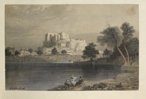 Hyderabad (barevná rytina) od John Browning Bellasis