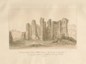 Alton Castle: sépiová kresba od John Buckler