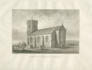 Bagnall Church: sépiová kresba, 1848