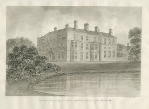 Biddulph - Knypersley Hall [nové]: sépiová kresba od John Buckler