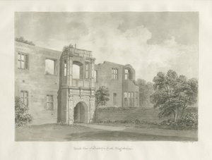 Biddulph Hall (starý): sépiová kresba od John Buckler
