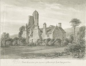 Biddulph Hall (starý): sépiová kresba od John Buckler