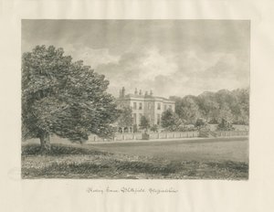 Blithfield - Rectory: kresba v sépii od John Buckler