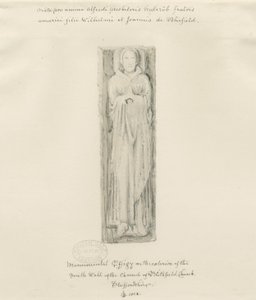 Blithfield Church - monumentální podobizna: tónovaná kresba, 1823 od John Buckler