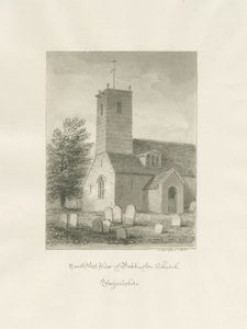 Bobbington Church: sépiová kresba od John Buckler