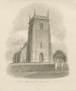 Bradley Church: sépiová kresba od John Buckler