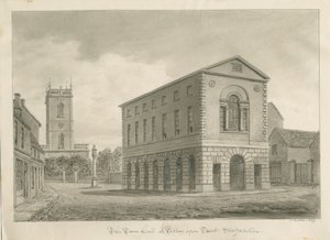 Burton-upon-Trent - Radnice: kresba sépie od John Buckler