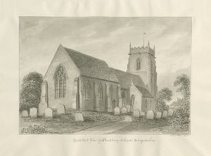 Bushbury Church: sépiová kresba od John Buckler