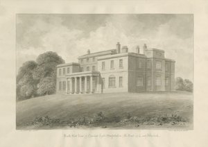 Canwell Hall: sépiová kresba od John Buckler