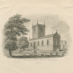 Chapel Chorlton Church: sépiová kresba od John Buckler