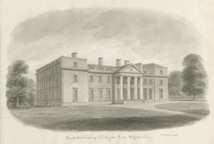Chillington Hall: sépiová kresba od John Buckler