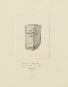 Drayton Bassett Church - Víko rakve: sépiová kresba, 1838 od John Buckler