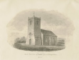Dunston Church: sépiová kresba od John Buckler